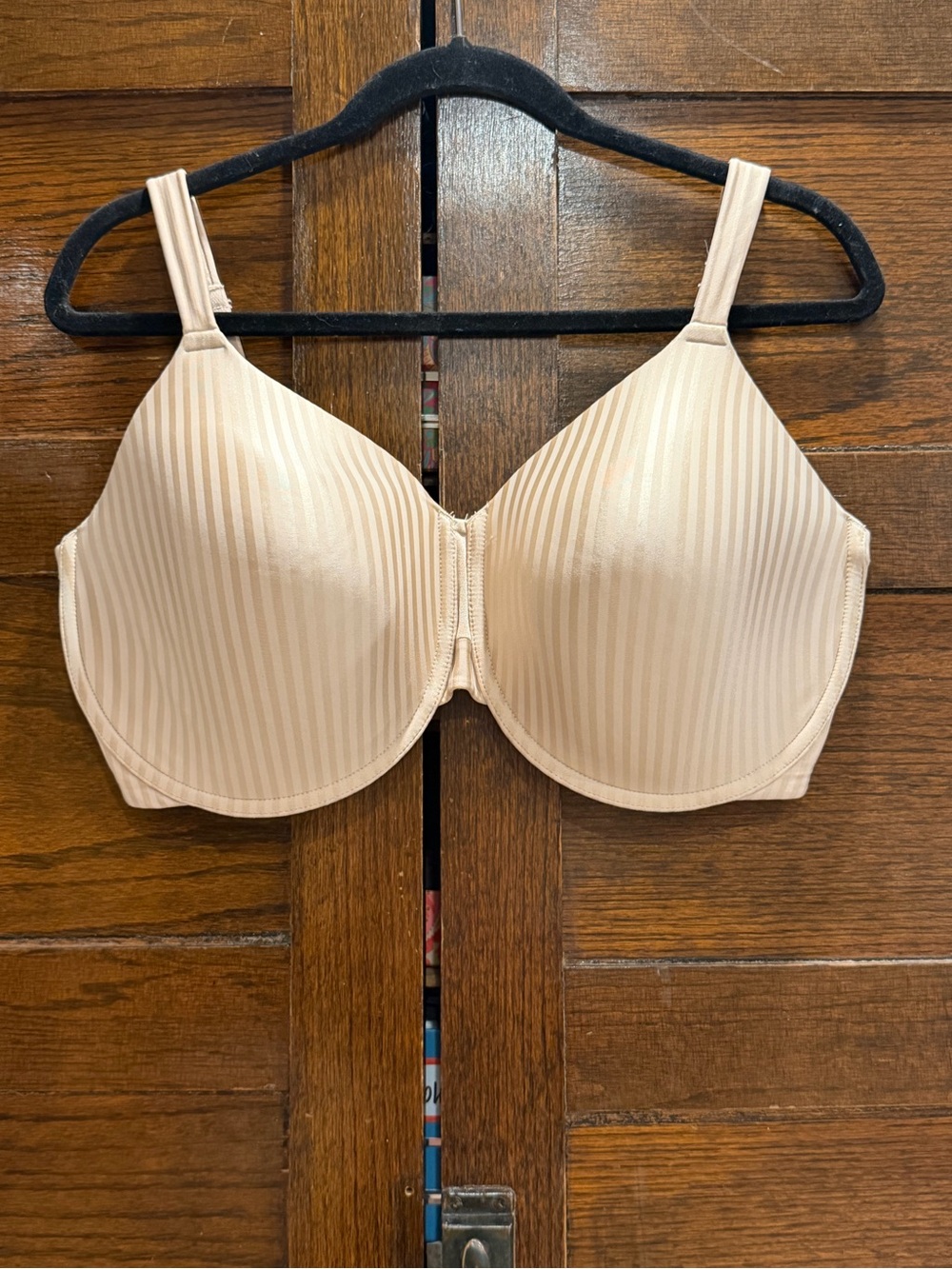 ✅ Playtex 38DDD Nude Striped T-Shirt Bra underwire lined cups comfort strap 4747